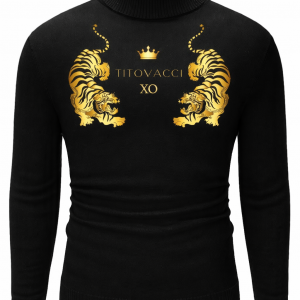 Tito Vacci XO Tiger Turtleneck Sweater