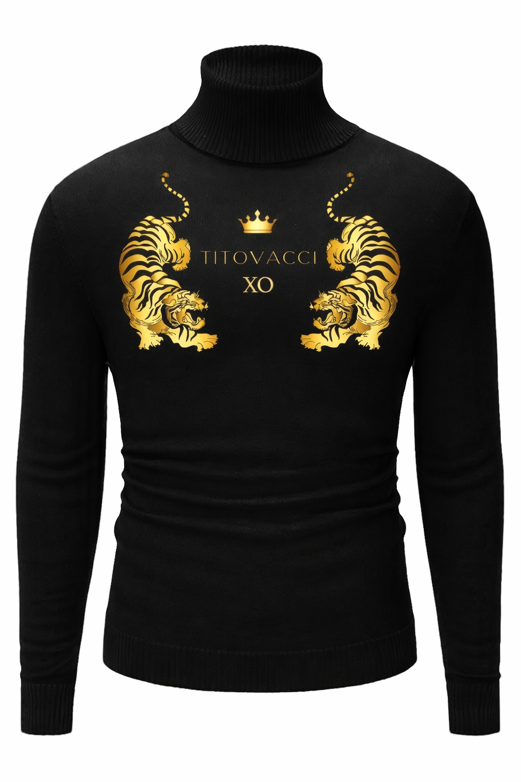 Tito Vacci XO Tiger Turtleneck Sweater