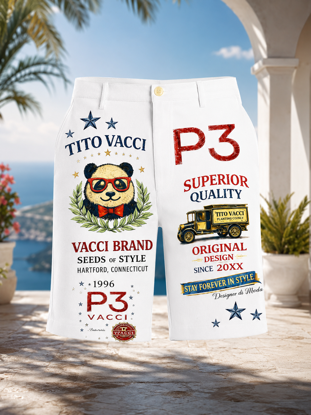 Tito Vacci P3 “Seeds of Style” Luxury Shorts